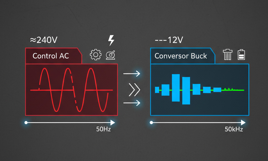 Control de Fase en Corriente Alterna vs Conversión DC-DC: La Tecnología Buck